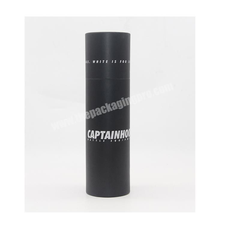 Eco friendly recycled cosmetic black craft cardboard paper tube packaging
