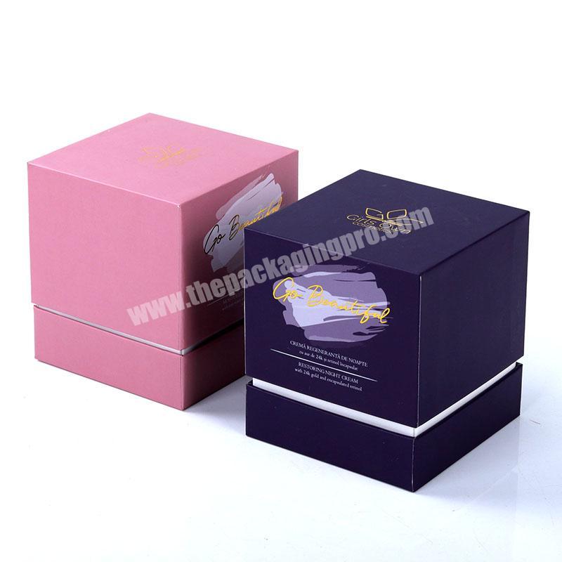 Eco friendly rigid cardboard aromatherapy candle gift boxes candle scented jars packaging custom luxury with inserts