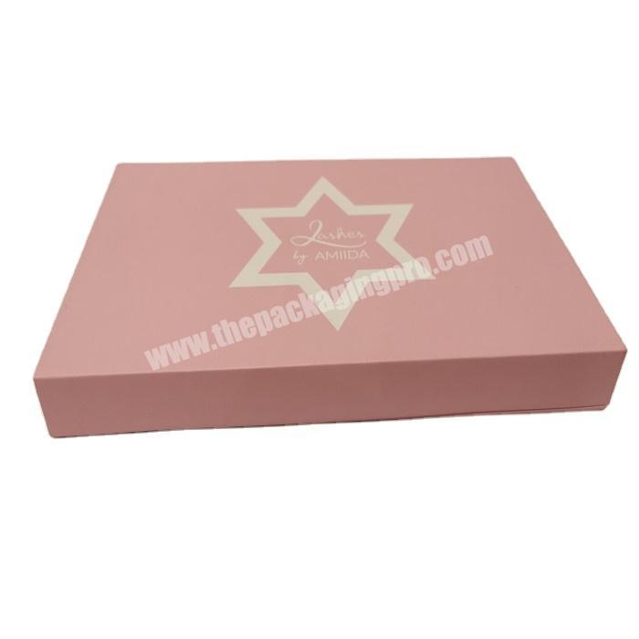 Elegant wholesale pink magnetic make up closure packaging box