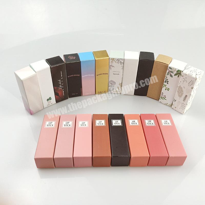 Empty Fancy Printing Art Paper Colorful luxury liquid Lipstick tube Packaging gift packing set container customize Box custom