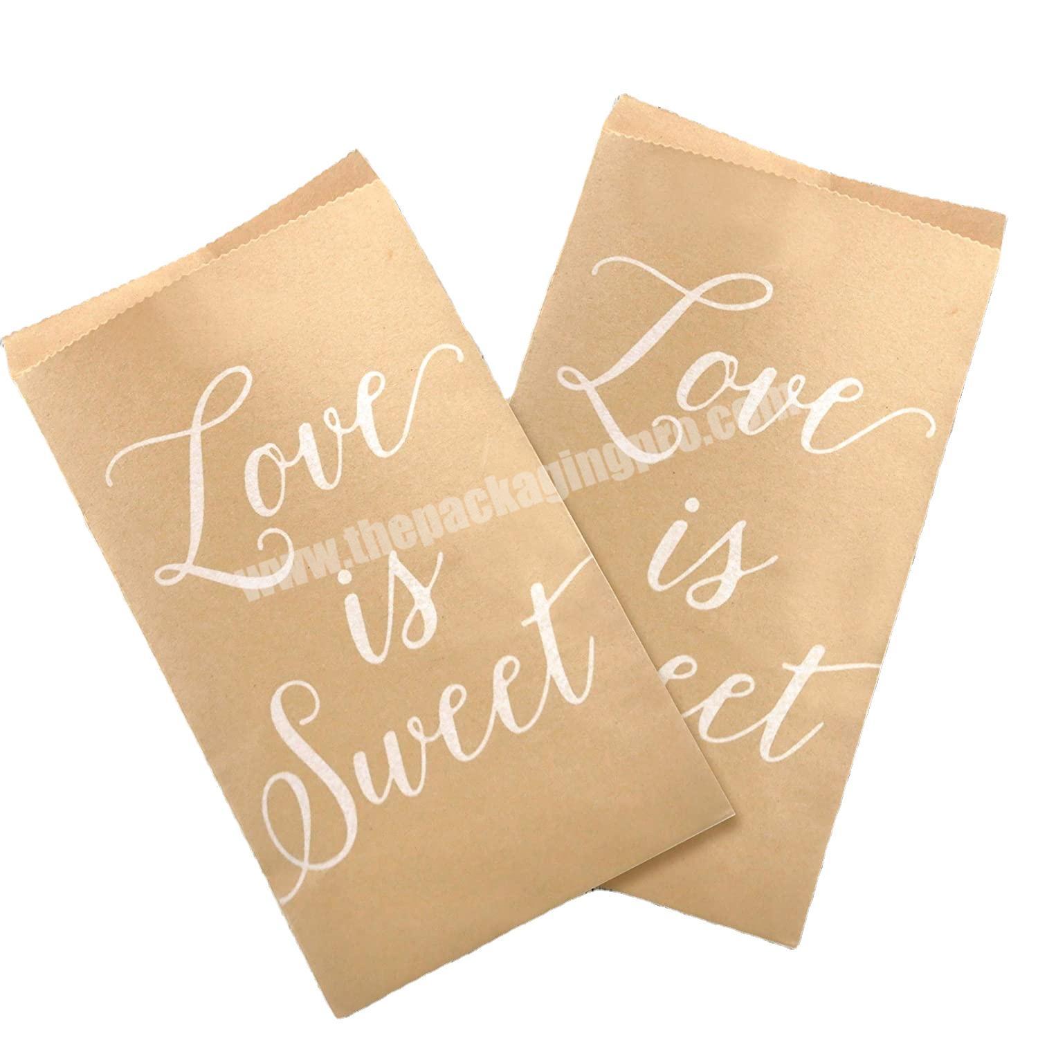 Envelope Bags Bulk Packaging Custom Logo Kraft Paper Food Warp Bags