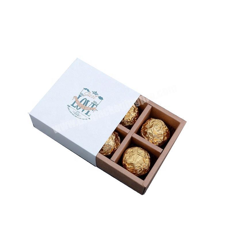 Environment friendly biodegradable chocolate packaging empty sweet boxes elegant matchstick craft paper box