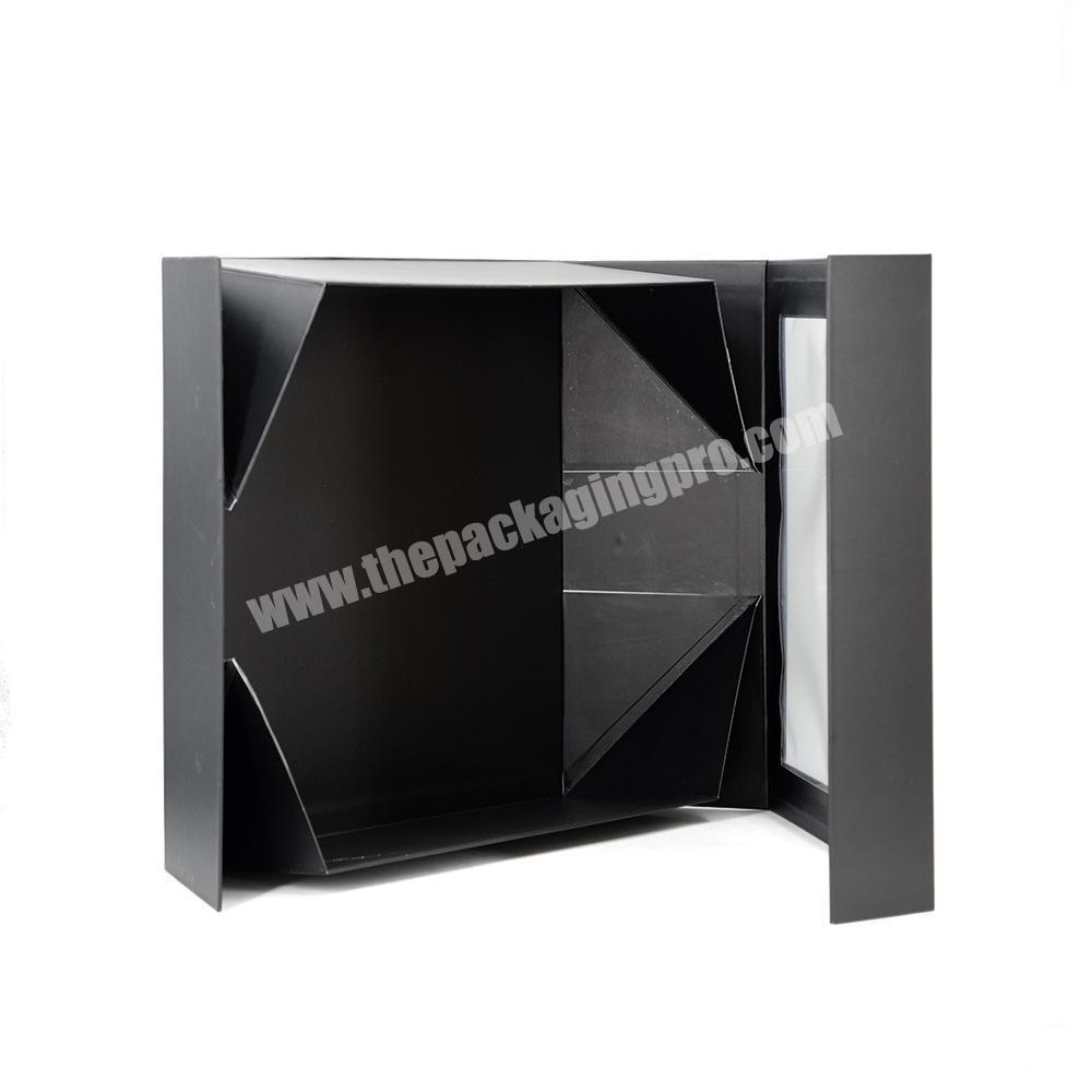 Environmental Protection Recycled Materials Produce Customizable Luxury Paper Magnetic Black Gift Boxes Logo