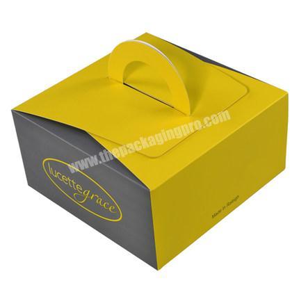Excellent Quality Customized Logo Printing Paper Cake Box With Handle