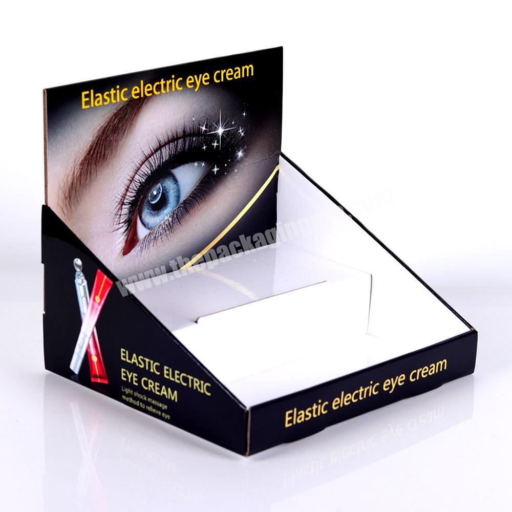 Exclusive custom dazzle bright elastic electric eye cream PDQ display stand
