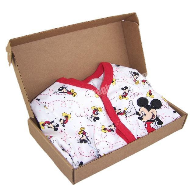 Factory Brown Shipping Box Garment Pajamas Packing Paper Mailer Box For Delivery