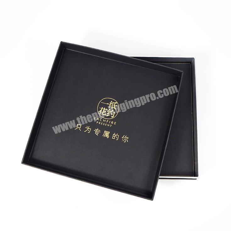 Factory Direct Sale Notebook File Packaging Black Gift Packing Box With Custom Private Label For Product Shipping
