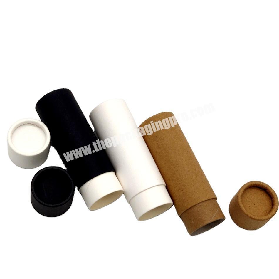 Lip Balm Push Up Paper Tube Container Food Grade Round Paper Tube Kraft Cardboard Biodegradable Paper Lip Stick Packaging
