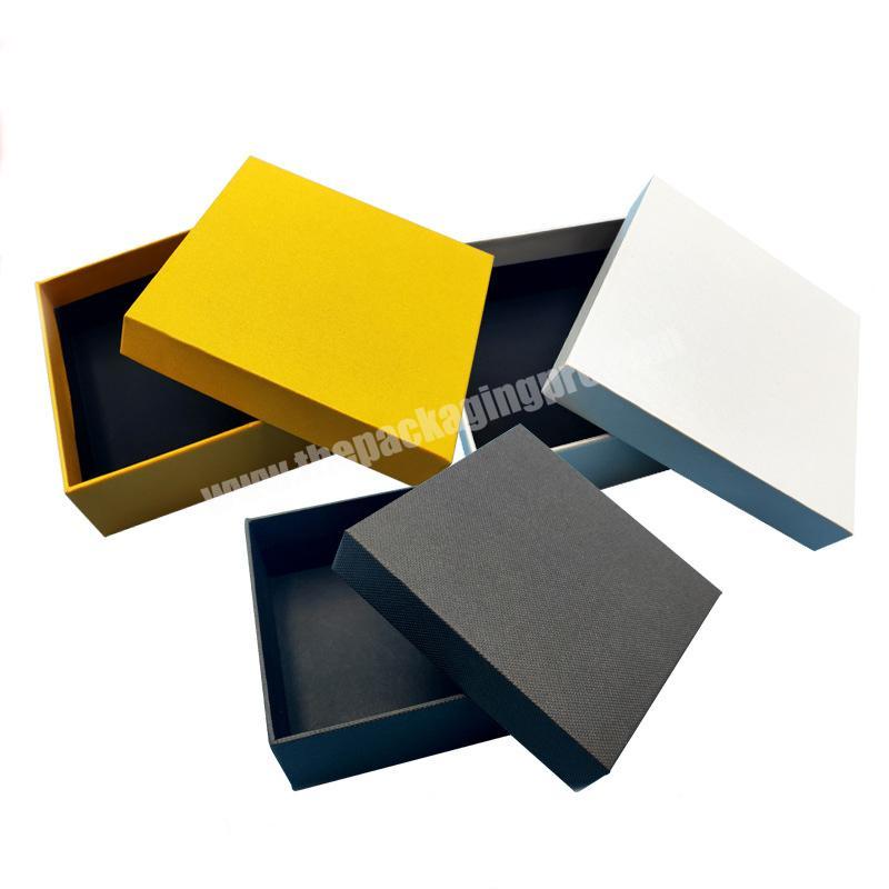 Factory Wholesale 3 Colors Optional In Stock Low MOQ Special Paper Cardboard Gift Box Custom Lid and Base Packaging Boxes