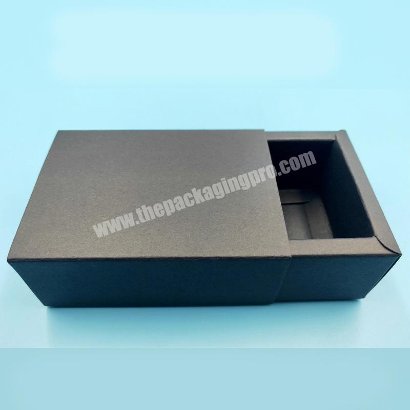 Supplier Factory Wholesale Kraft Paper Drawer Box Folding Square 3 Colors Gift Packaging Box Low MOQ In Stock