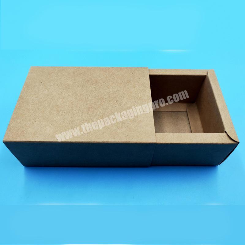 Shop Factory Wholesale Kraft Paper Drawer Box Folding Square 3 Colors Gift Packaging Box Low MOQ In Stock