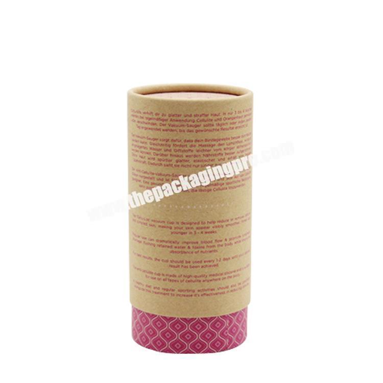 Food Grade  Rolled Edge Cylinder Round Cardboard Kraft Paper Tube Packaging Box for Tea