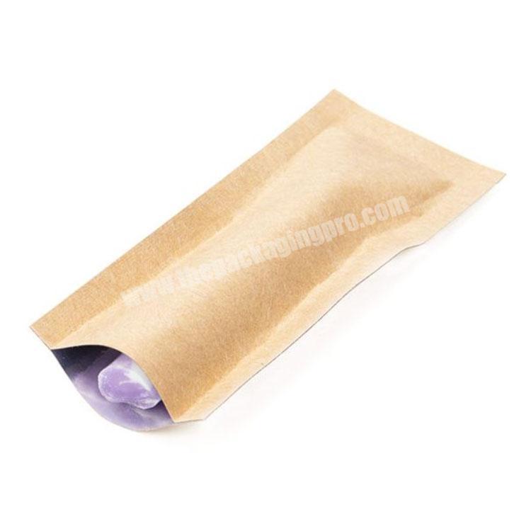 Factory price eco friendly small food grade biodegradable vacuum kraft paper pouch bag