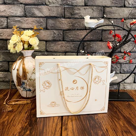 Factory wholesale custom  recyclable paper packaging box for macarron cookies mooncake paper boxes