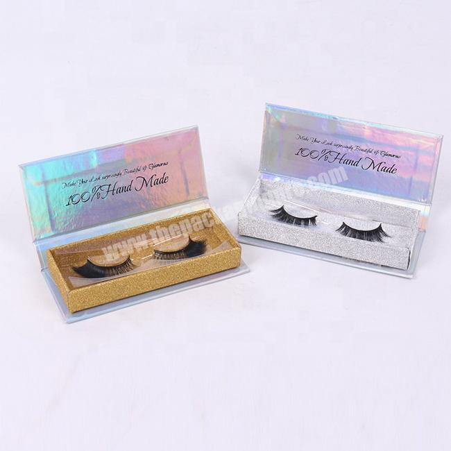 Fancy Eyelashes packaging boxes luxury glitter paper eyelash packaging box custom