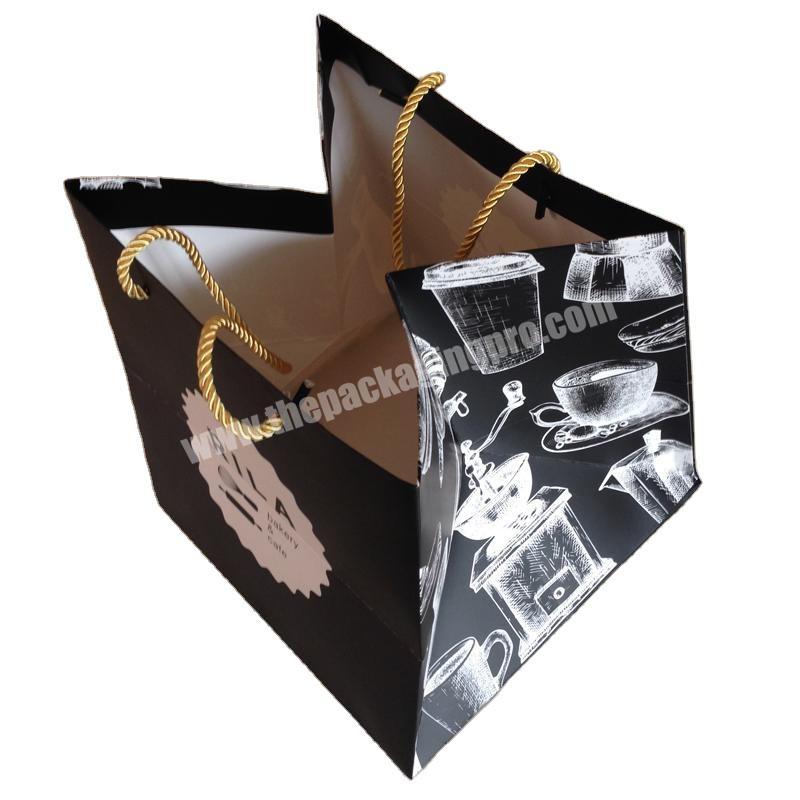 Fashion custom black luxury creative large capacity party cake box packaging bags for boys machine toys