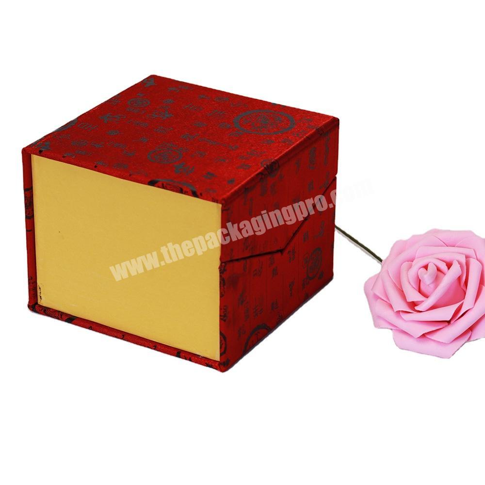 Fashion custom printed luxury silk fabric gift boxes beautiful creative design paper box for packaging