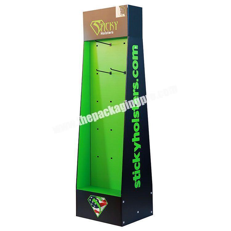 Fashionable cardboard promotional eyeglasses display shelf shopping mall boutique display shelf easy to assemble and foldable