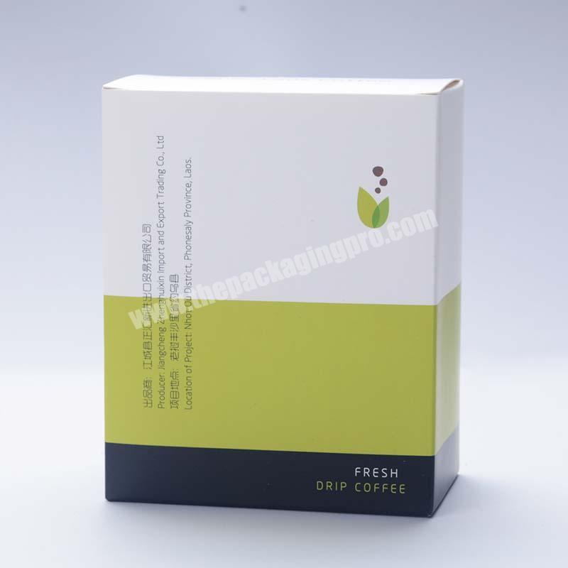 Fast customize the color drip filter hanging ear coffee packaging box 10 into stock