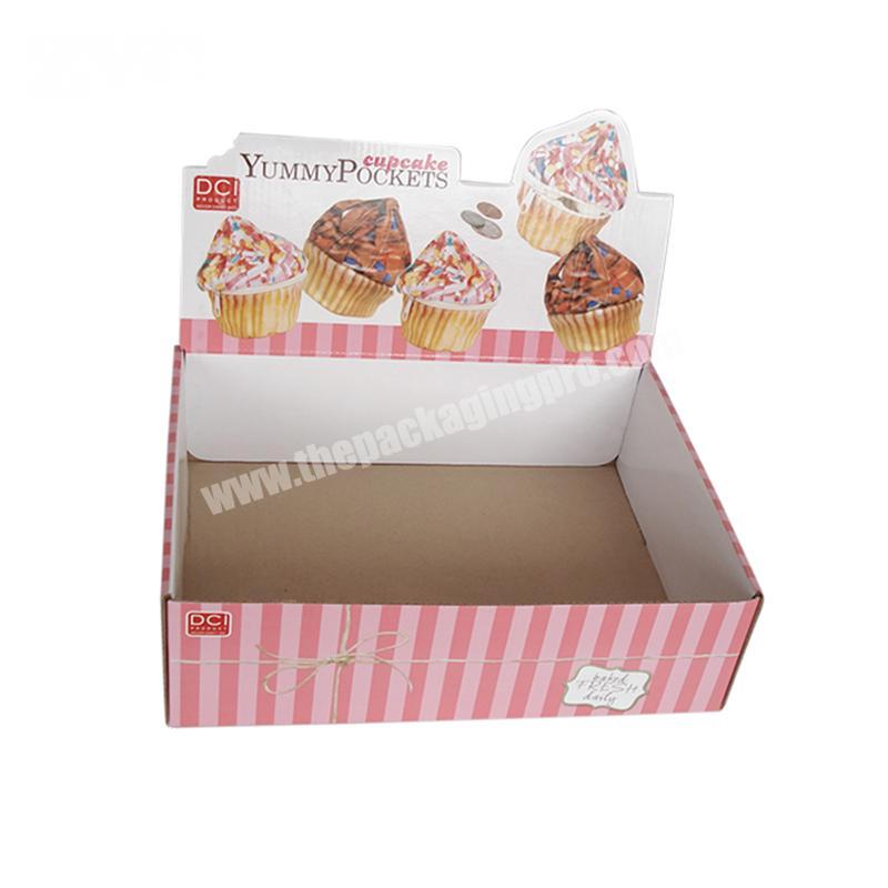 Flat Pack Printing POP Cardboard PDQ Display Box for Cakes