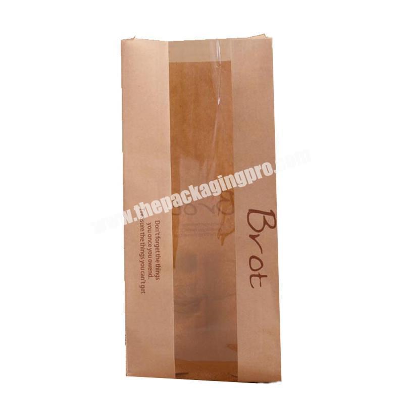 Flexo Printing Custom French baguette Packaging Bag Bakery Fast Food Craft Paper Bag