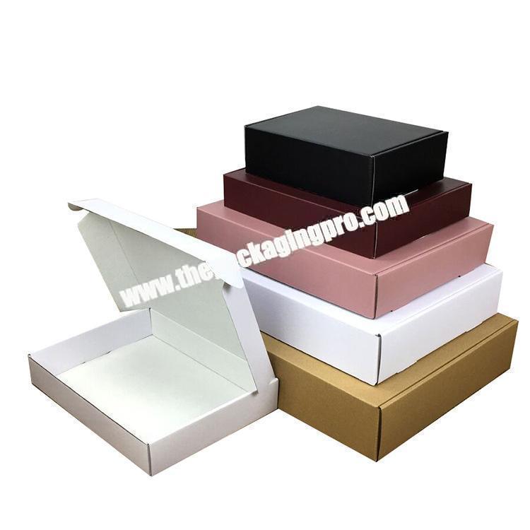 Foldable Packaging Shipping Cardboard Plane Box Plain Flat Box Paper Clothing Mailer Box