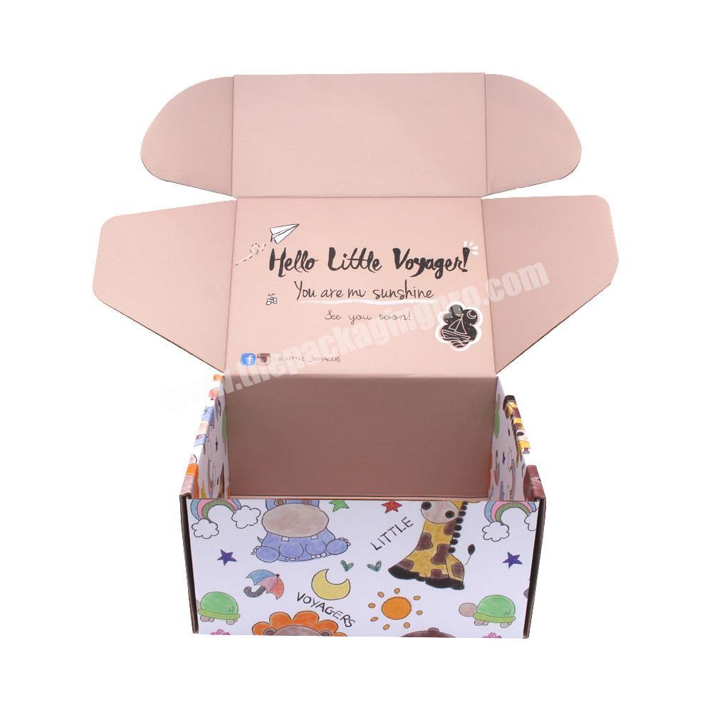 Foldable box Custom Logo Empty Children's Clothing Kids Clothes Packaging Newborn Baby Gift Set Box