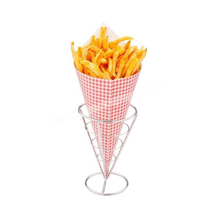 Food grade cardboard paper cones box for french fries