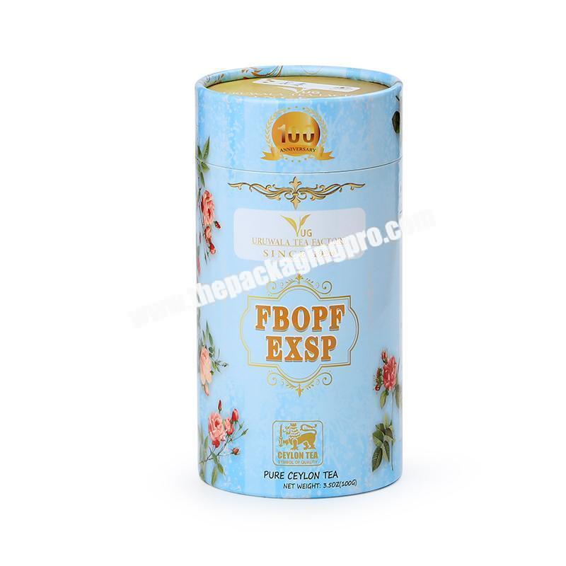 2021 luxury custom tea paper tube packaging eco packaging tea