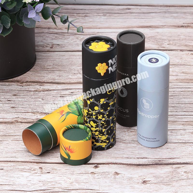 Food grade recycled cookie cylinder tube box round paper food tube packaging