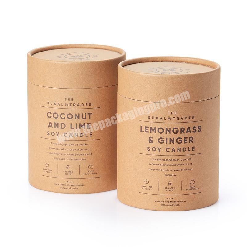 Food grade kraft Paper tube Box container Round Packaging Tea paper cylinder packaging
