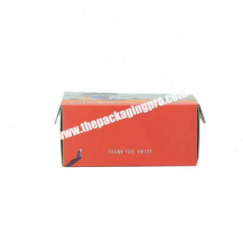 Custom folded brown kraft corrugated business card packaging paper box