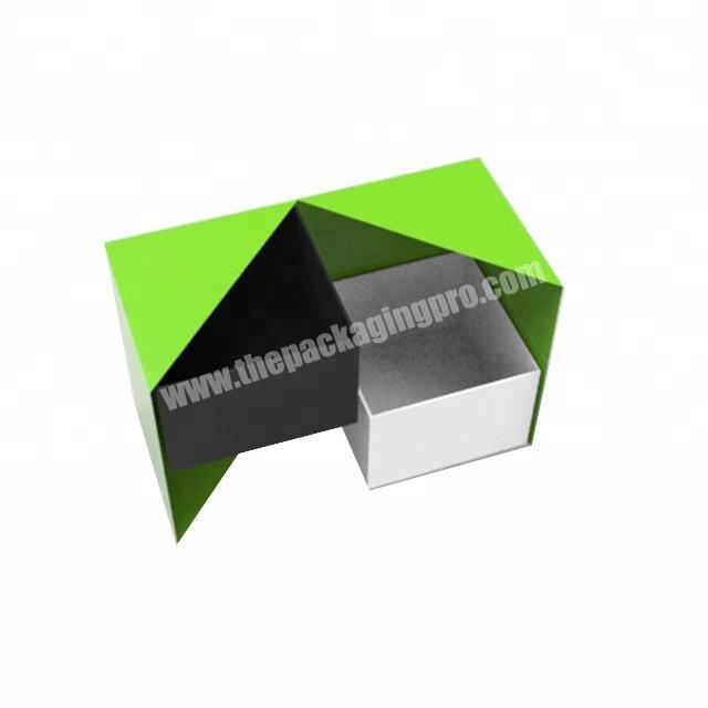 Gift & Craft,food & Beverage Packaging A5 Green Color Printed Custom Paperboard Double Trays Dessert Pastry Packaging Gift Box