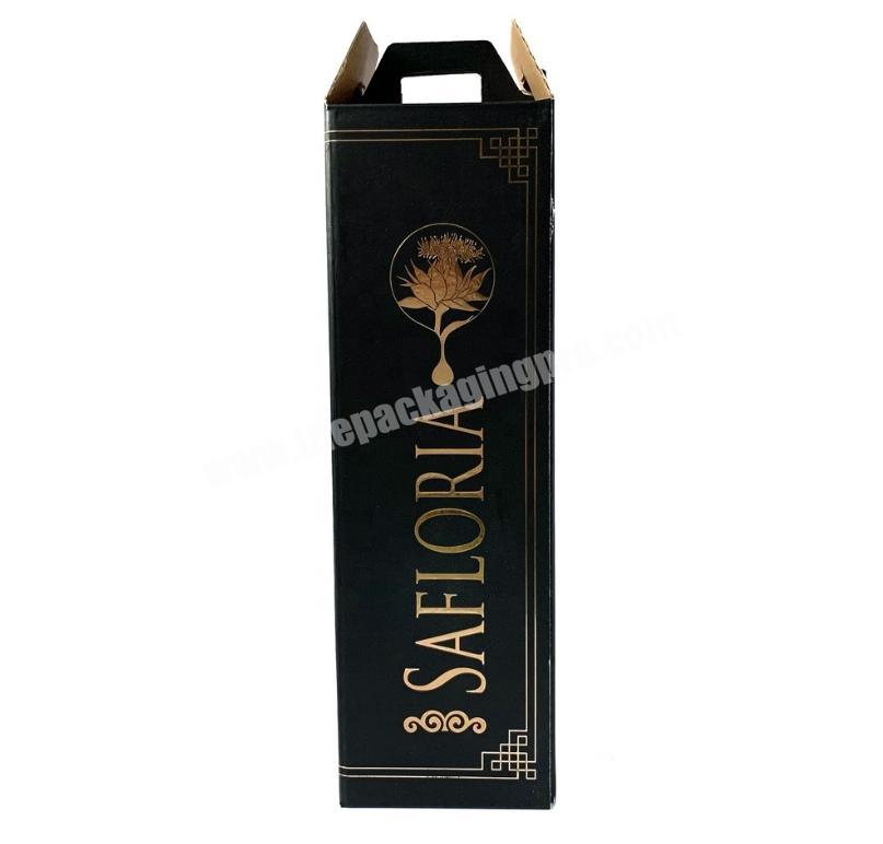 Gift Box Safflower Oil Safloria Black Paper gift box Packaging Boxes for Gift Pack Plant Oil