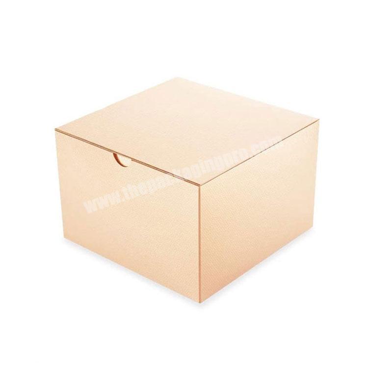 Glossy Champagne Gold Textured Finish personalized Cupcake packaging Paper Gift Boxes printing with lids