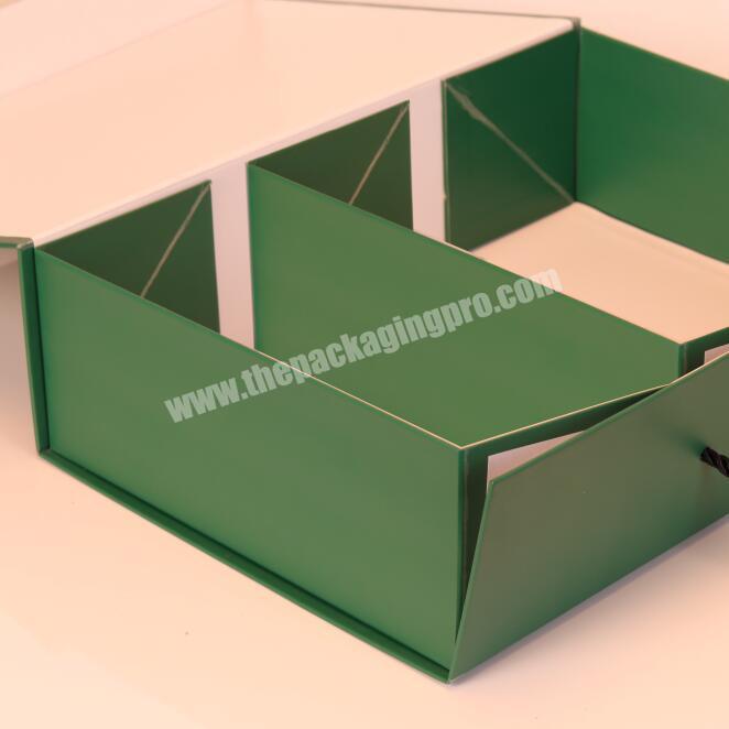 Green  customer logo cardboard gift box makeup  paper box flower gift box luxury product packaging
