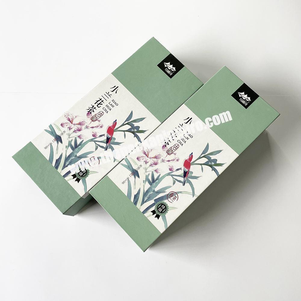 Paper box of whole printing custom  cardboard hard paper for tea packaging