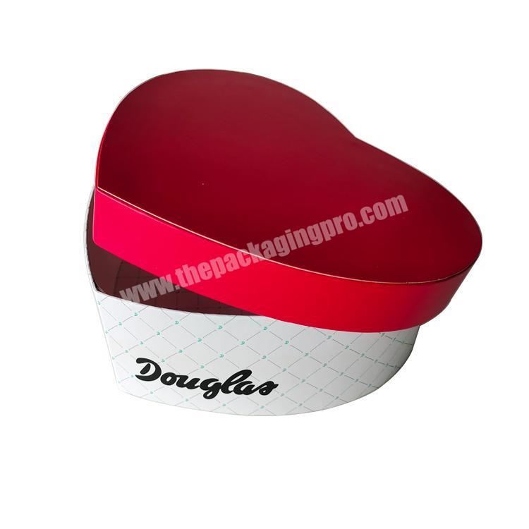 Heart Shape Gift Box  Paper Cardboard Lid And Base Jewelry Travel Packaging Box