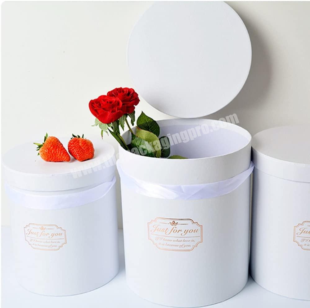 Heart Shape Round Wholesale Acrylic Luxury Cylinder Rose Flower Box Packaging Cardboard