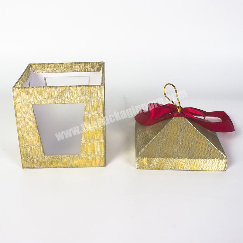 High Quality Candy Wedding Favor Window Candy Boxes Gift Box With Ribbon Closure