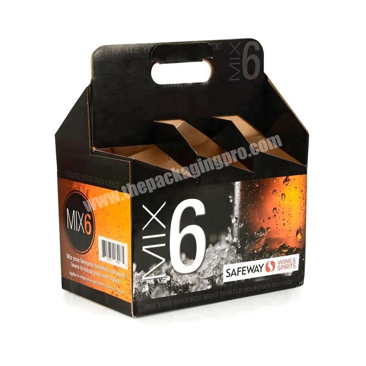 High Quality Custom Countertop Foldable Corrugated Carton 6 Bottle Cardboard Wine Box packaging