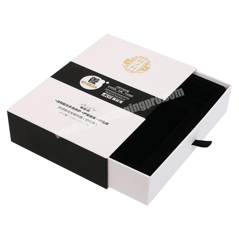 Custom High Quality Customzied Printed Cardboard  Rigid Sliding Out Drawer Gift Box Cosmetic Packaging Boxes