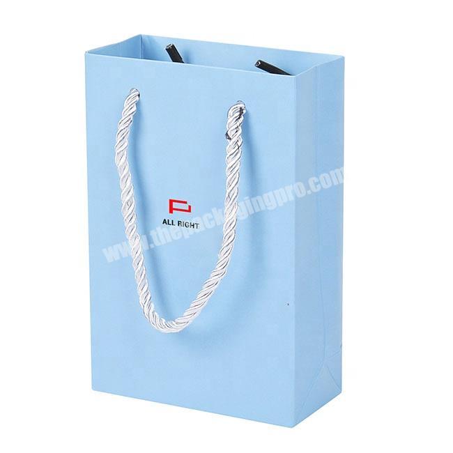 High quality Fashion Custom Paper Jewelry Packaging bag Recycled Art Paper Bag White With Logo Printing