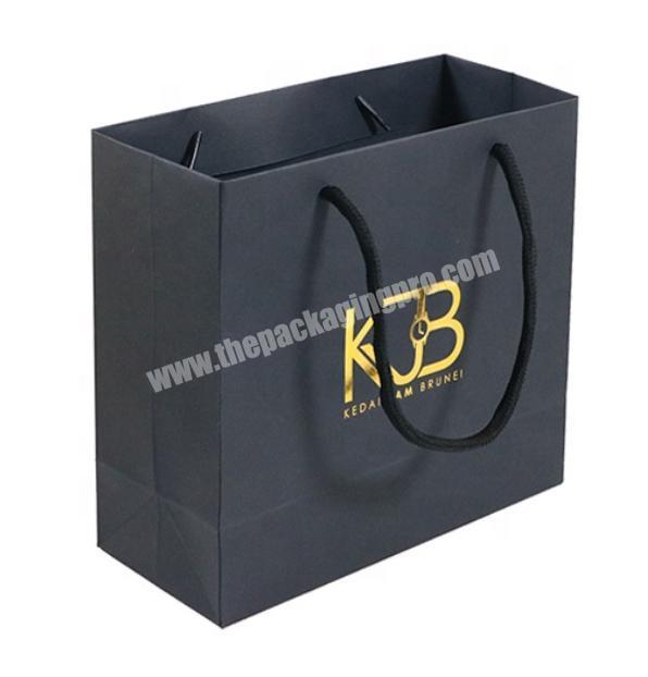 High quality black bags coated paper gift bags custom logo
