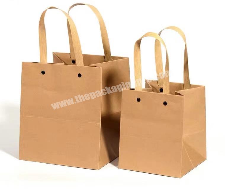 High quality custom brown packing strong high-temperature resistance kraft paper bags for carry heavy products