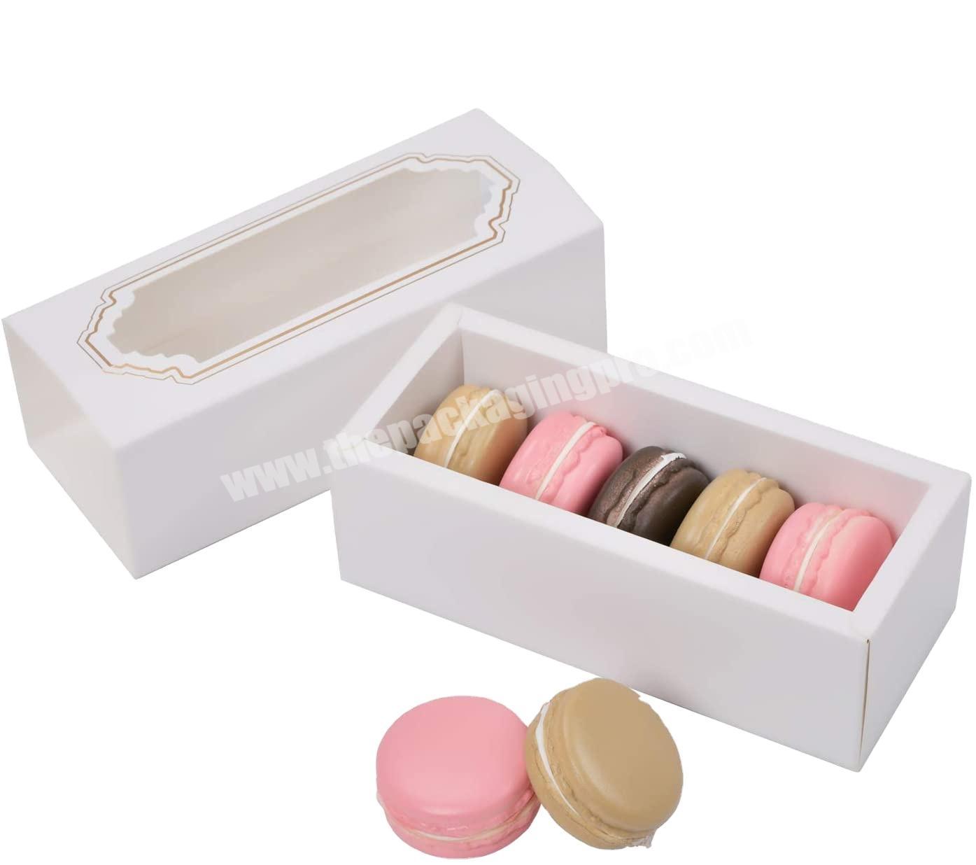 High quality custom cardboard paper macaron small cake candy packing box for kids unique gift