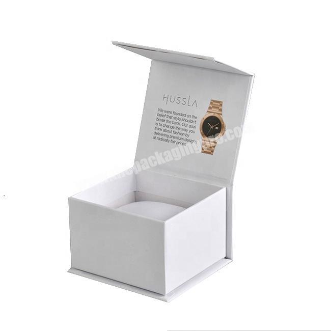 High quality custom closure watch gift box with magnetic lid magnetic box