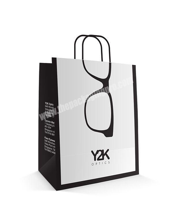 High quality custom size sunglasses packaging bag spectacles case paper bag with your own logo