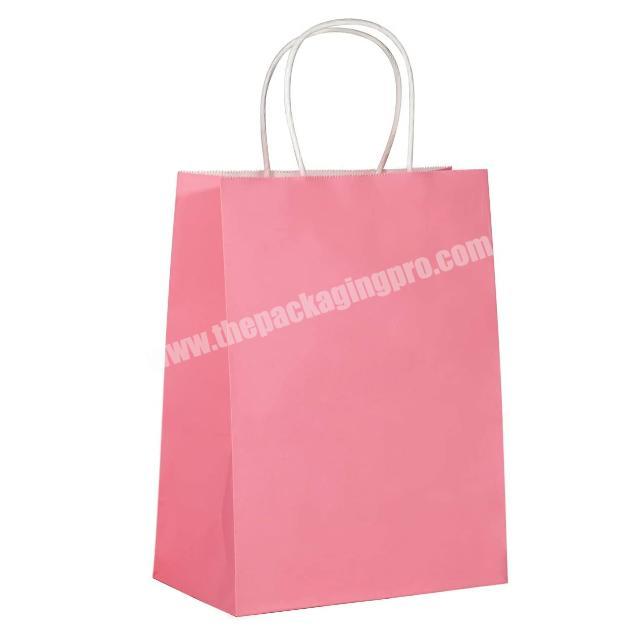 High quality pink kraft bag, recycled gift bag, shopping bag for lingerie