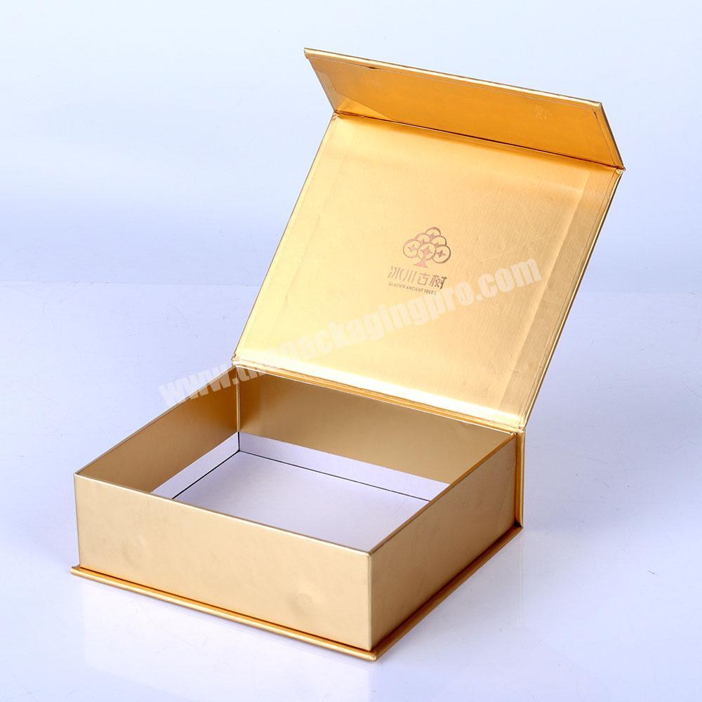 Hot Sale Luxury OEM  Gold Card Paper  Printing Spot Color  Film  Bump Packaging Magnetic Cardboard Gift Box
